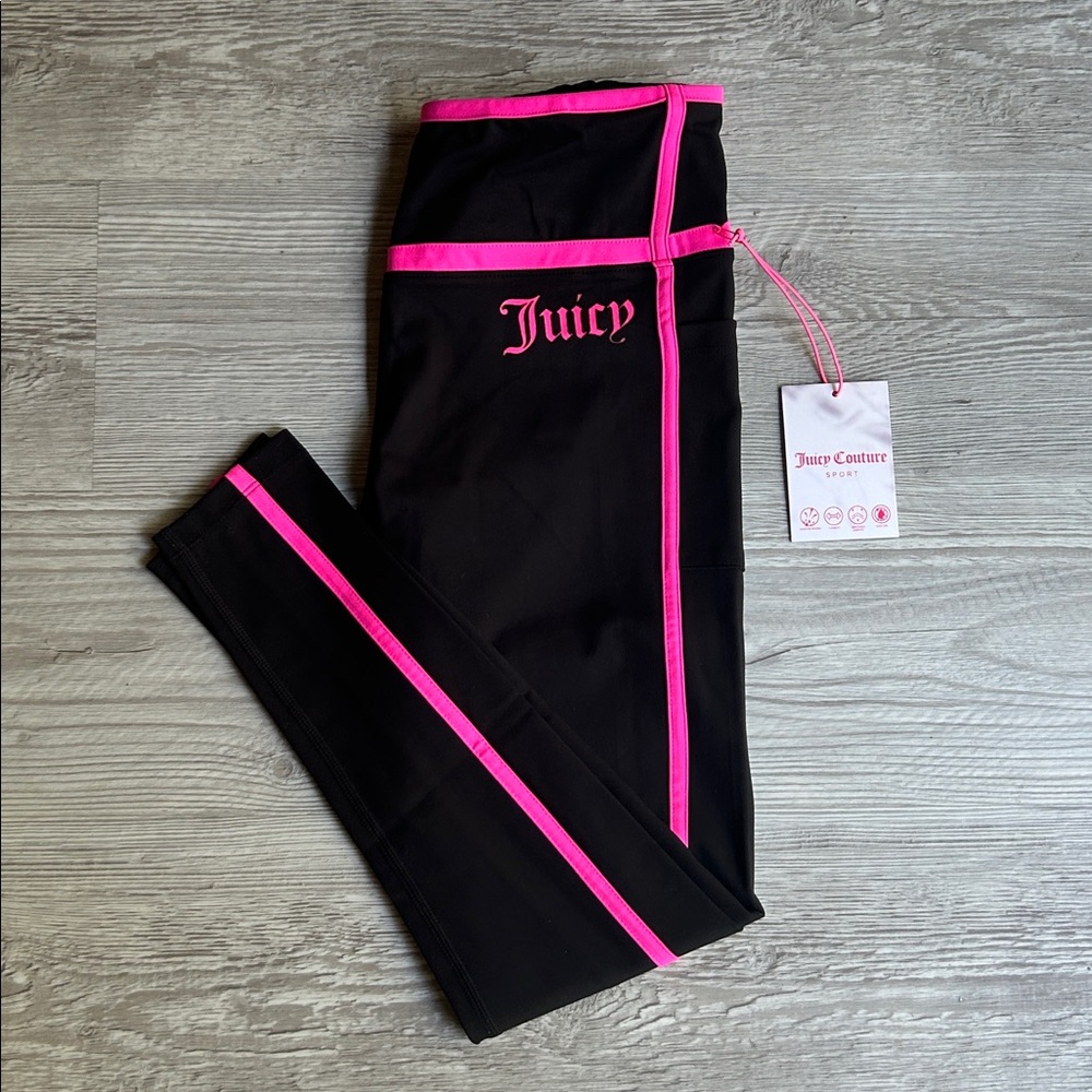 ๐ Contrast Piped High Waist Leggings Juicy Couture Medium NWT - Picture 3 of 12